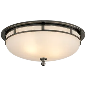 OPENWORK LARGE FLUSH MOUNT, BRONZE