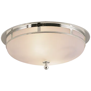 OPENWORK LARGE FLUSH MOUNT, POLISHED NICKEL