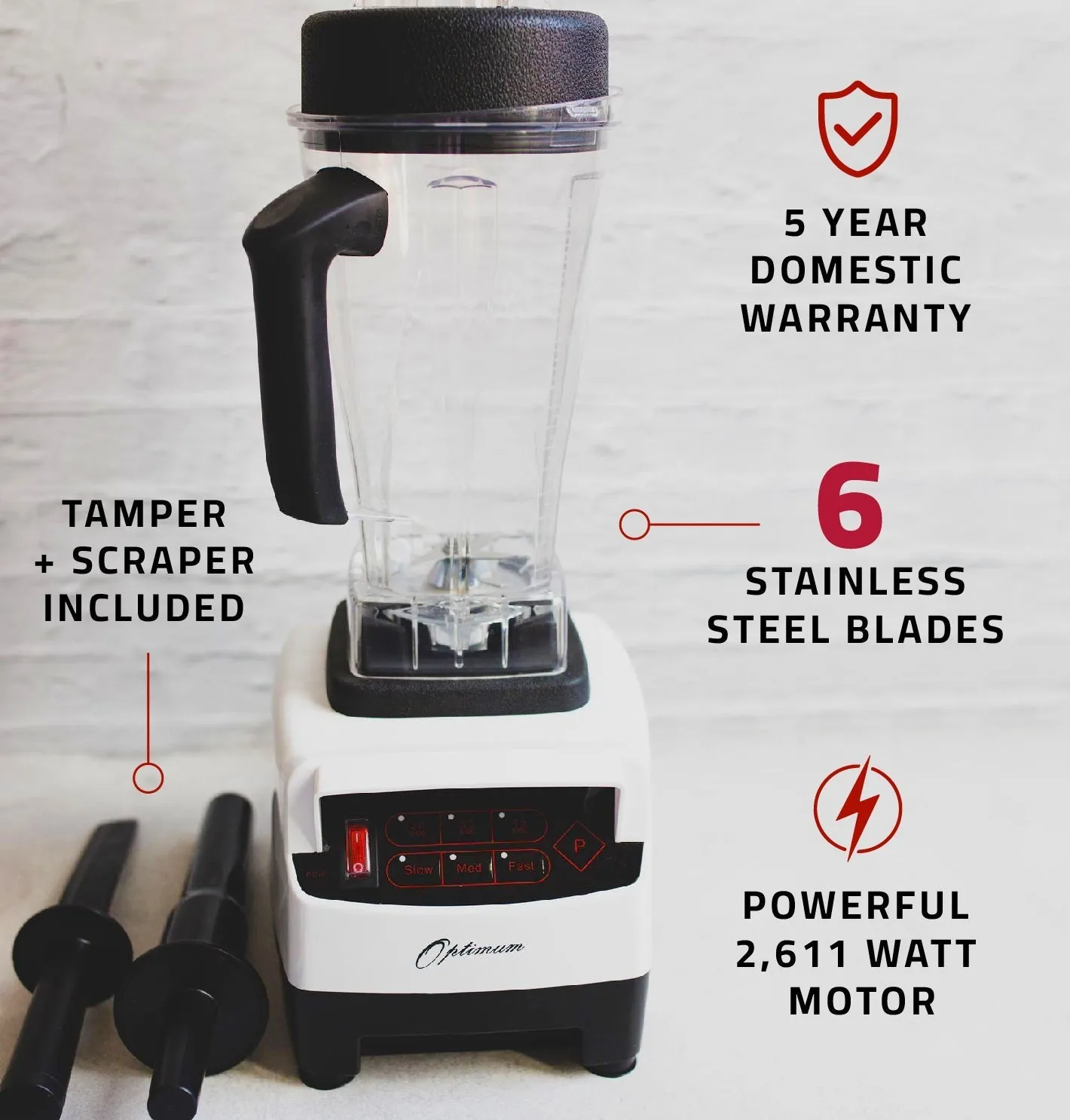 Optimum 9200A Power Blender   600M Cold Press Juicer Bundle