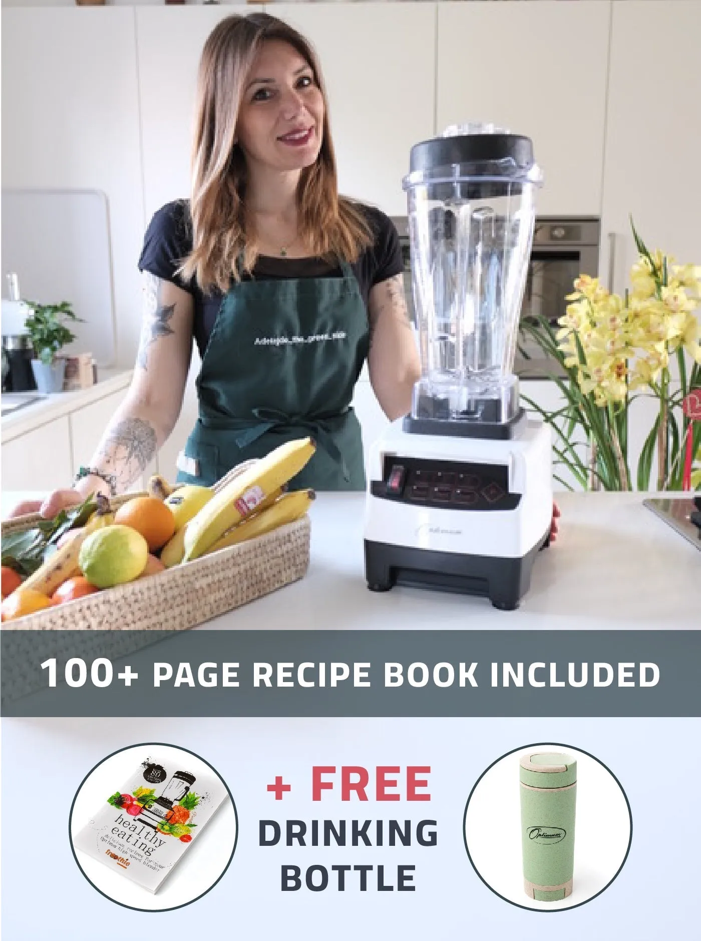 Optimum 9200A Power Blender   600M Cold Press Juicer Bundle