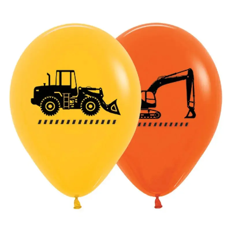 Orange & Yellow Construction Balloons - Pack of 25