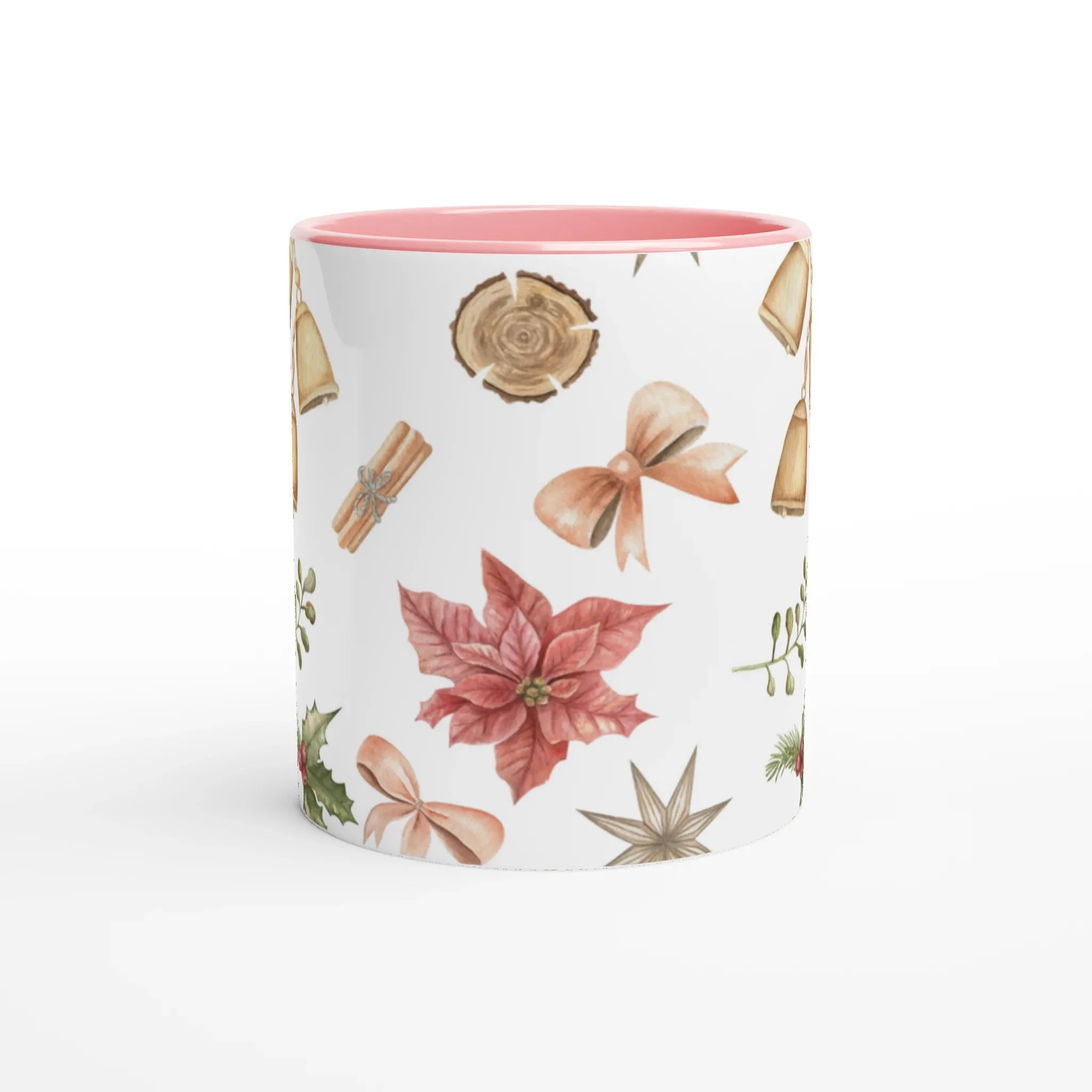 Pink Christmas Decorations Mug | Festive Ceramic Mug