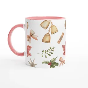 Pink Christmas Decorations Mug | Festive Ceramic Mug