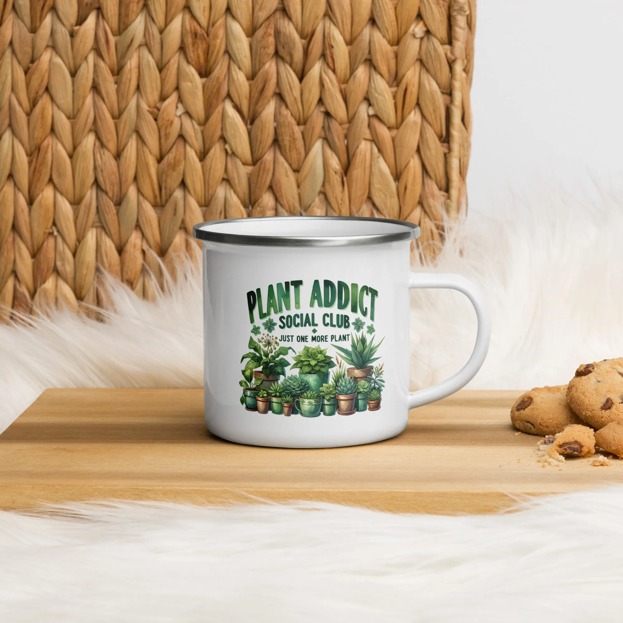 Plant Addict Enamel Mug