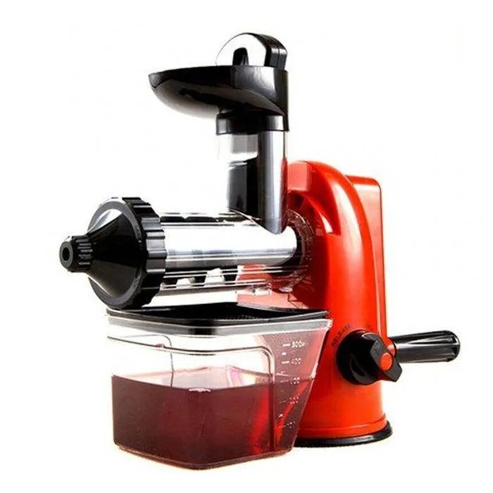 Portable Multifunction Manual Juicer for Home Use - Ideal for Apples, Oranges, and Wheatgrass