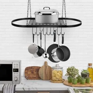 Pot and Pan Ceiling rack with Hooks