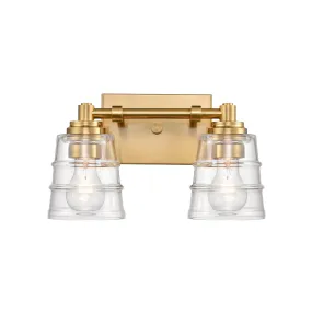 Pulsate 2-Light Vanity in Satin Brass