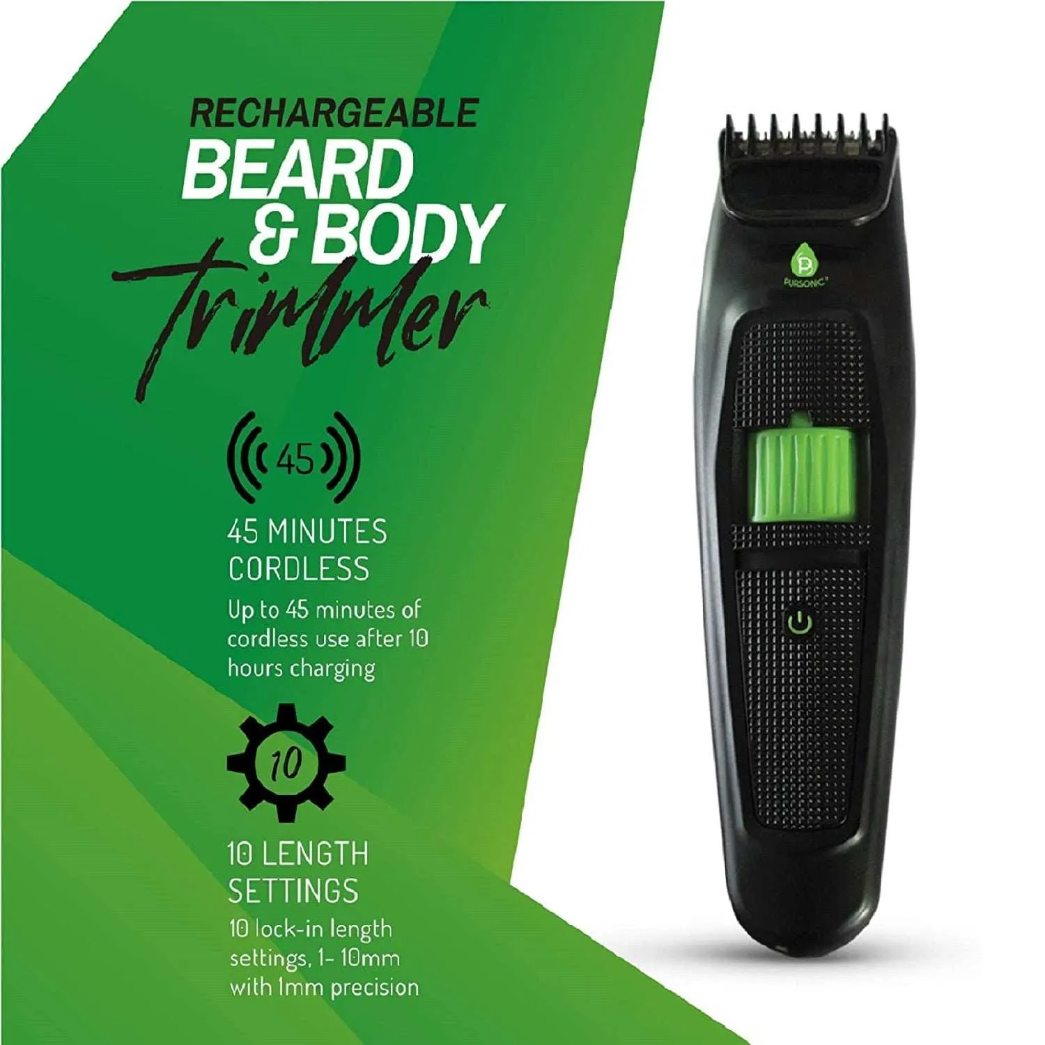 Pursonic Rechargeable Beard and Body Trimmer