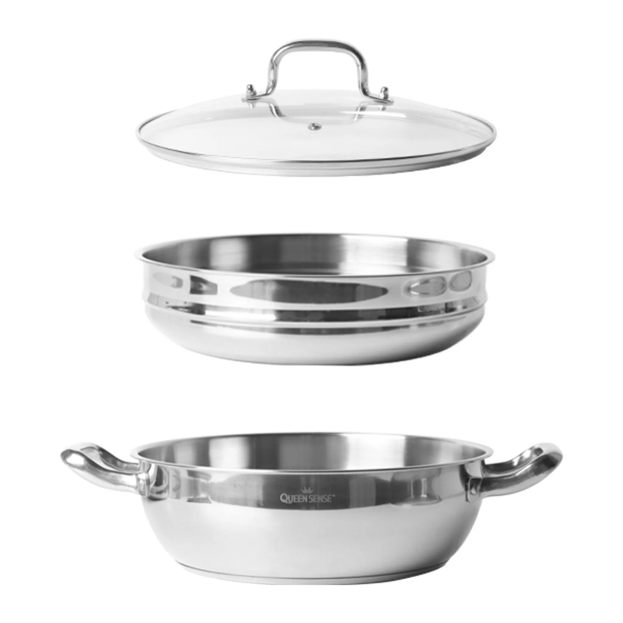 Queensense All-Stainless Steel Induction Steamer 2-Tier, 28cm, 1pc - 🏆 #45 - Kitchen Essentials - Best of December