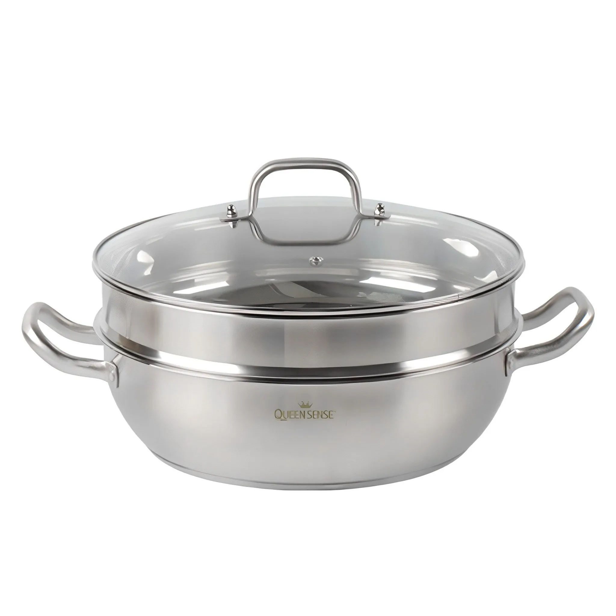 Queensense All-Stainless Steel Induction Steamer 2-Tier, 28cm, 1pc - 🏆 #45 - Kitchen Essentials - Best of December