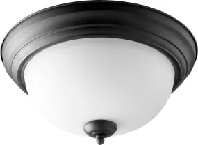 Quorum 3063-13-69 Ceiling Mount - Textured Black W/ Satin Opal