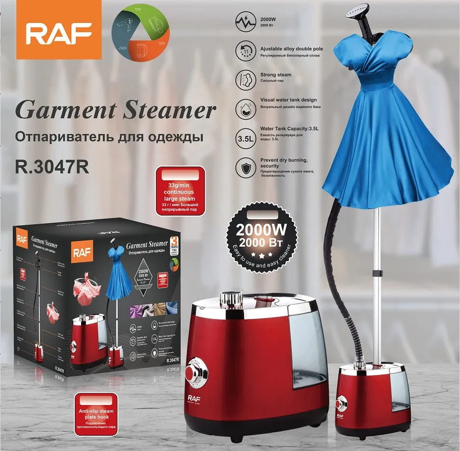 Raf Garment Steamer, 2000Watts, Red