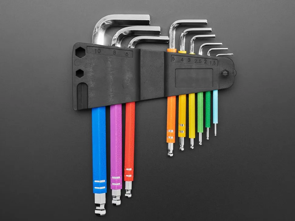 Rainbow Allen Wrench / Hex Key Set - Metric 9 Piece