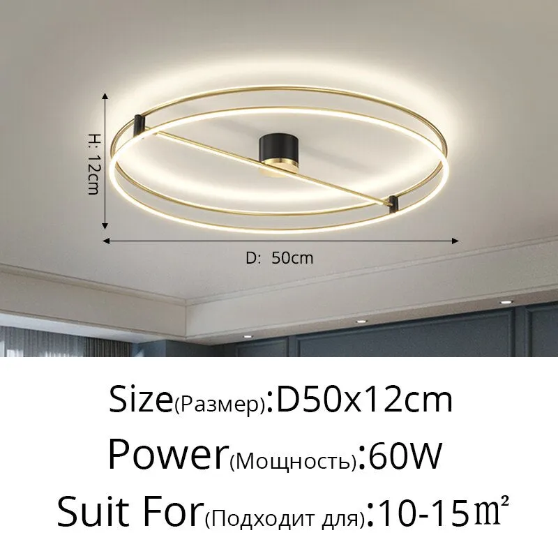 Recessed Led Ceiling Lights Simple Modern Bedroom Lamp Nordic Light Luxury Living Room Lamp Creative Personality Restaurant Lamp