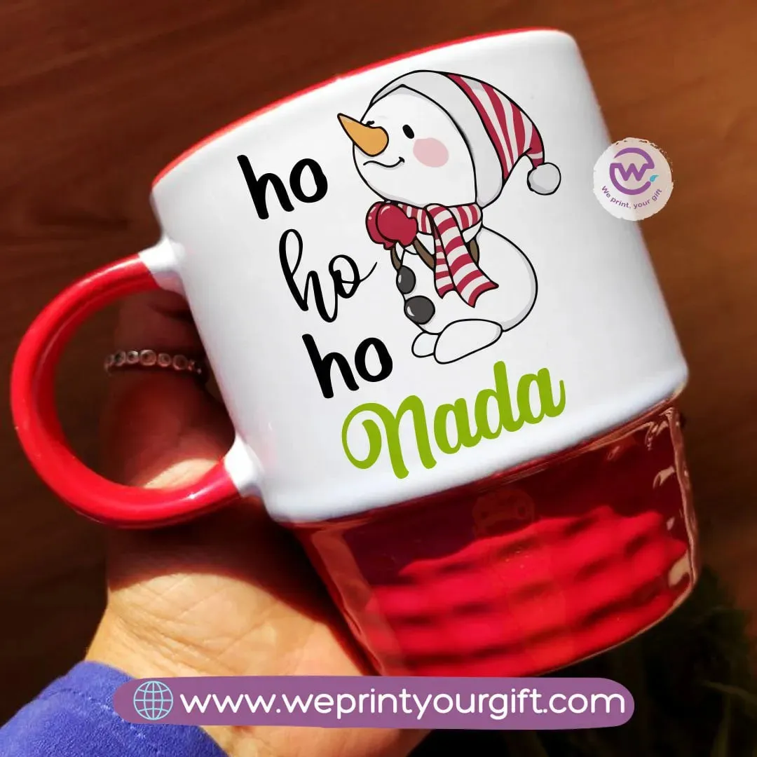 Ribbed Ceramic Mug-Christmas Designs