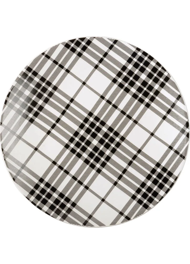 Salad Plate Black Plaid by Primitives by Kathy