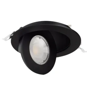 Satco S11842 9WLED/GBL/4/CCT/RND/BLK  4 Inch Round Black Gimbal LED Downlight 9 Watt CCT Selectable