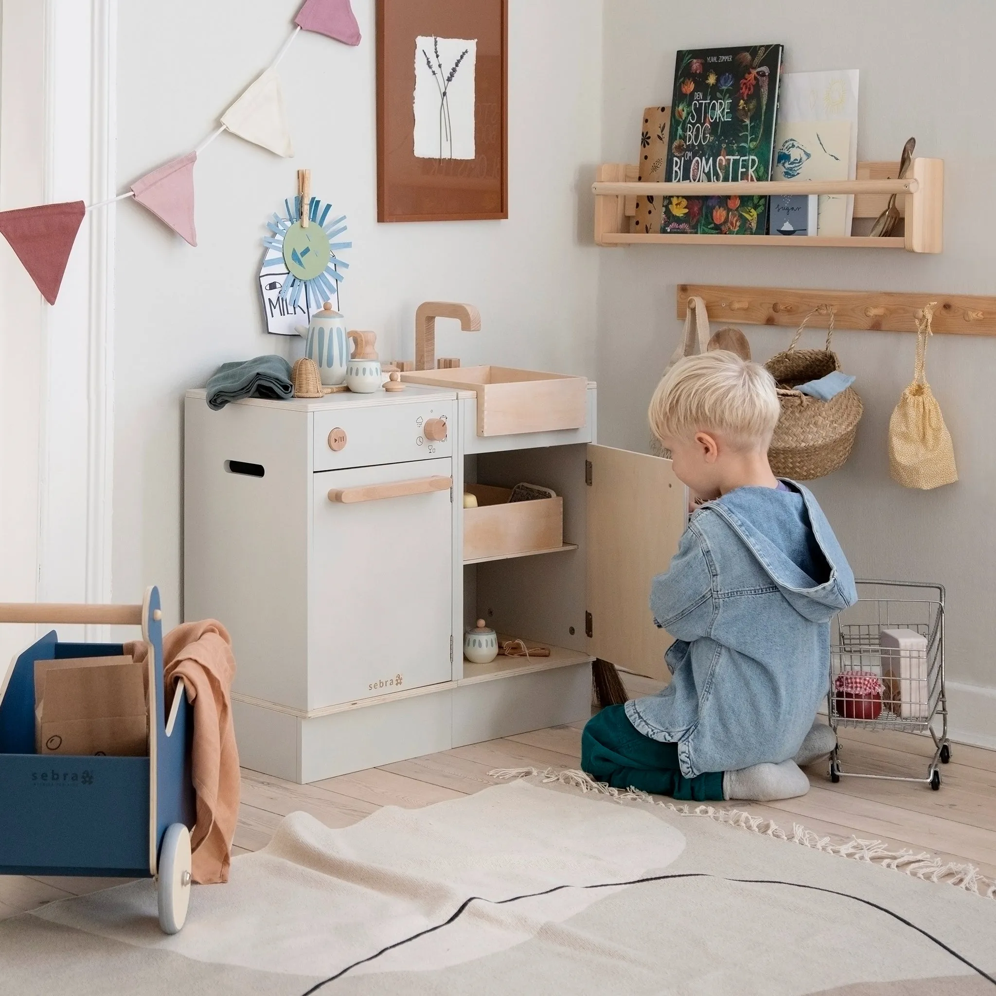 Sebra, Wooden Play Kitchen Sink