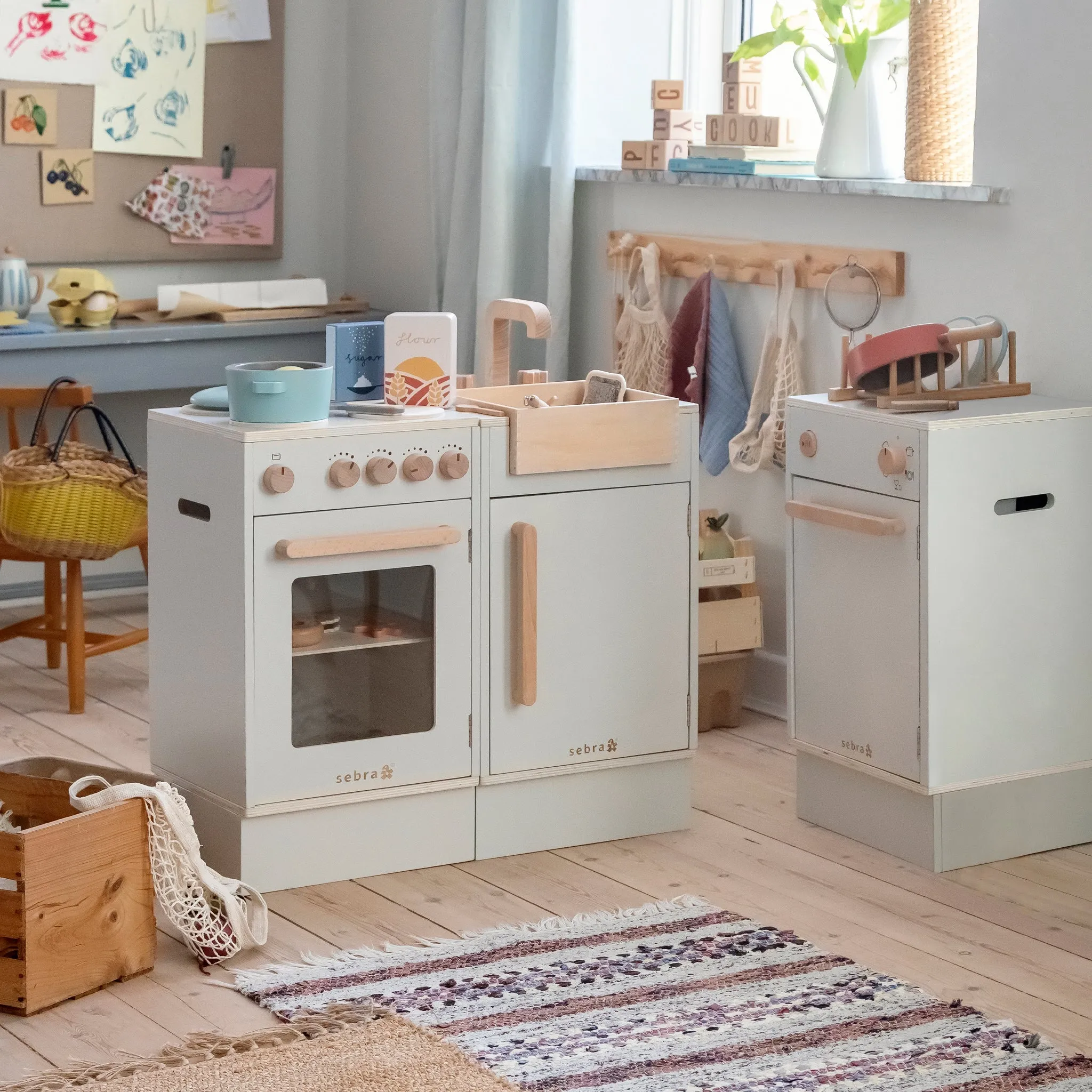 Sebra, Wooden Play Kitchen Sink