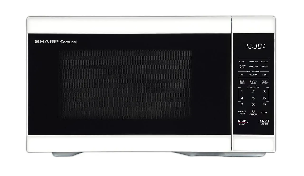 Sharp 1.1 cu. ft. White Countertop Microwave Oven