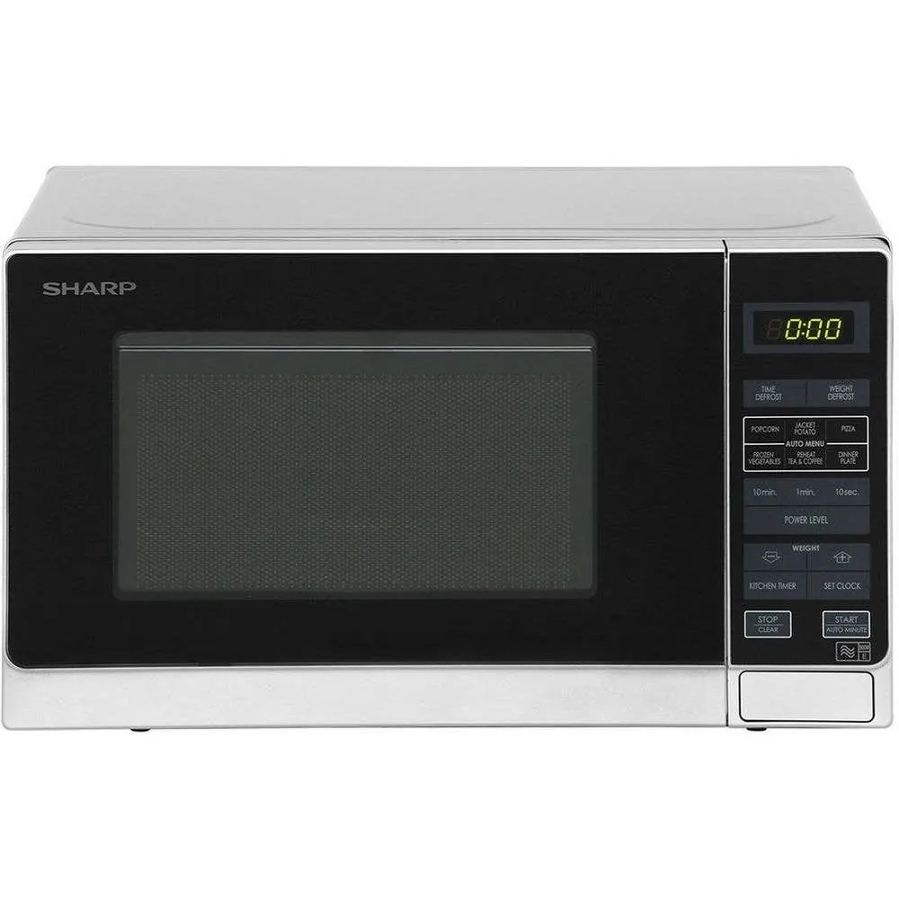 Sharp R272SLM 20 Litre Solo Microwave Oven, Silver