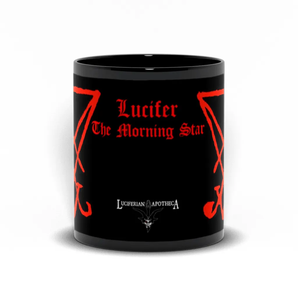 Sigil of Lucifer Black Mugs