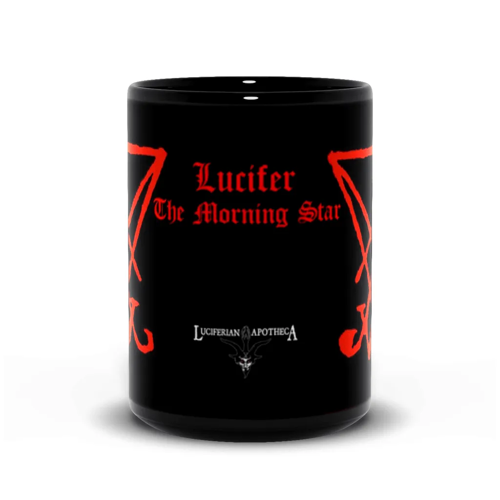 Sigil of Lucifer Black Mugs