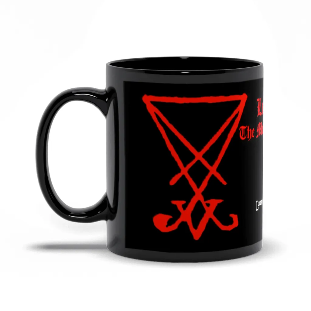 Sigil of Lucifer Black Mugs