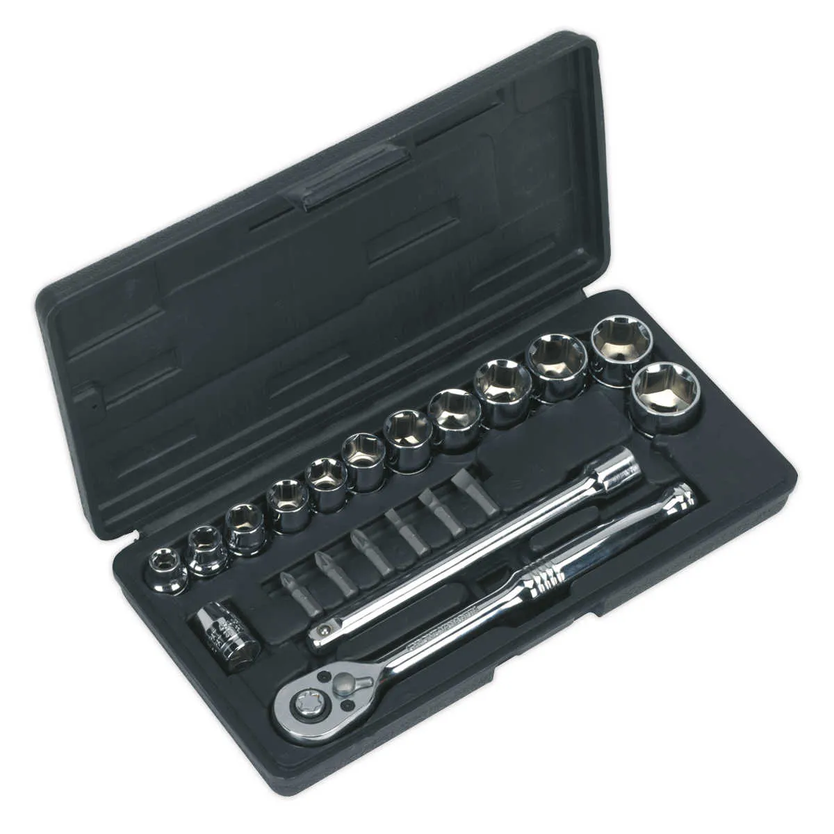 Socket & Bit Set 21pc 3/8"Sq Drive Metric