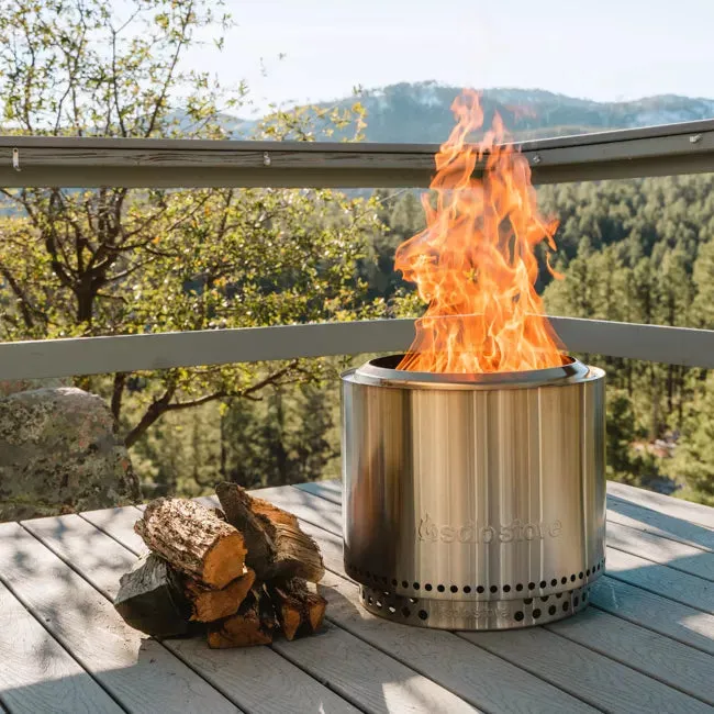 Solo Stove Stainless Steel Bonfire Backyard Bundle 2.0 - Portable &amp; "Smokeless"