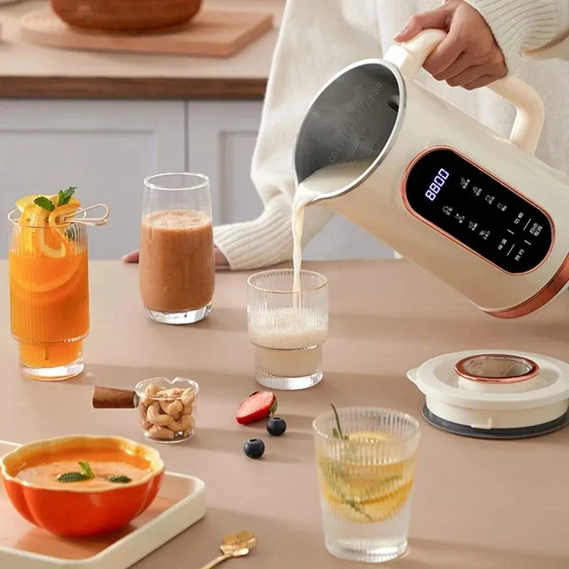 Soybean Milk Machine Electric Juicer Blender Mini Soy Milk Maker Home Wall Breaking Machine 10-leaf Blade Kitchen Appliances