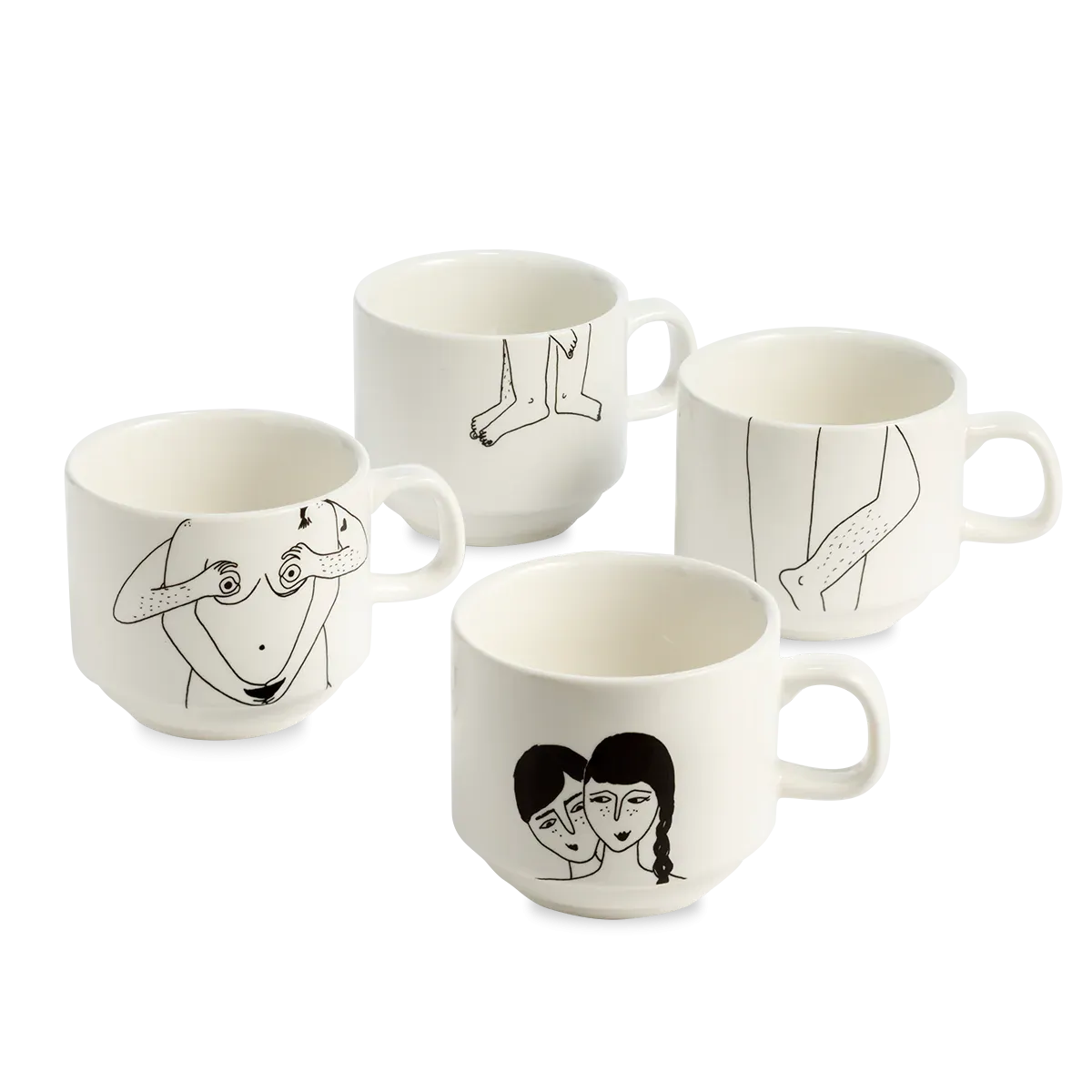 Stackable Mugs - Faces Everywhere