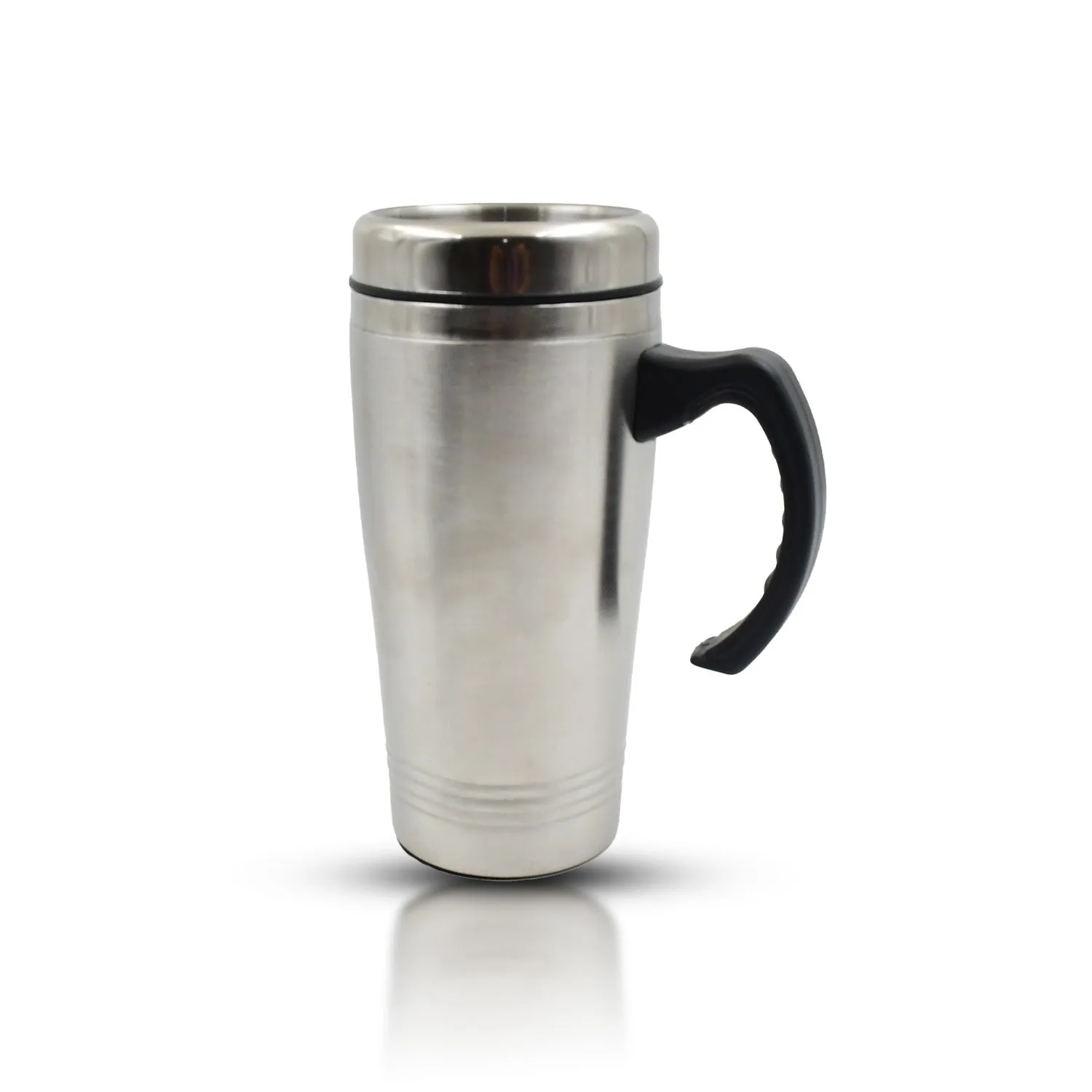 Stainless Steel Vacuum Glass Insulated Glass Coffee Cups (With Lid & Handle / 1 pc)