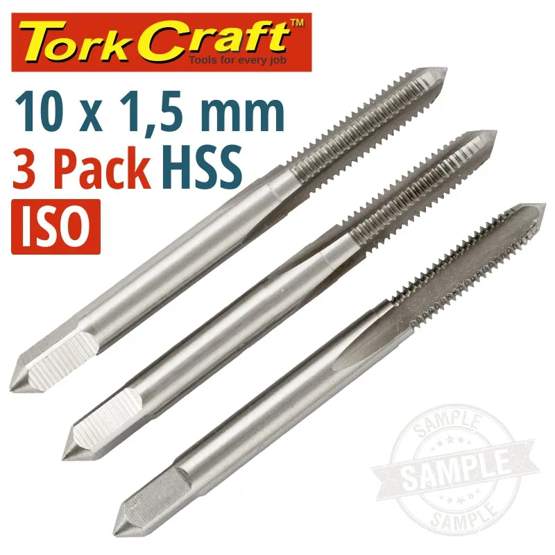 TORK CRAFT TAPS HSS 10X1.50MM ISO 3/PACK NR1100-3