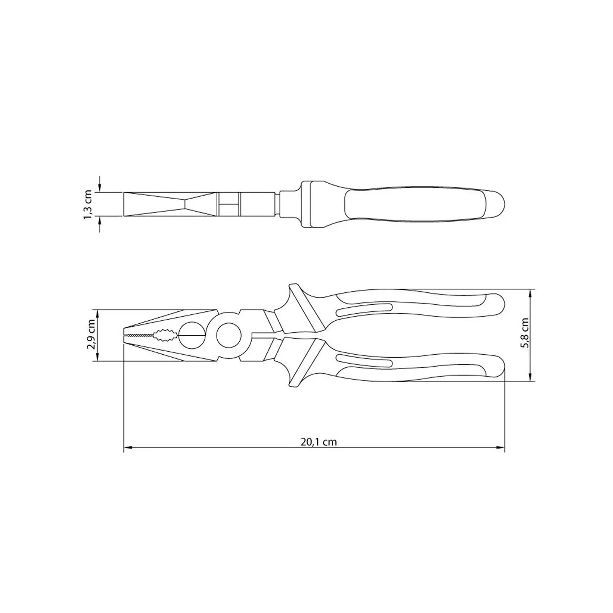 Tramontina 20cm Insulated Universal Pliers with Double Injection Grip Yellow