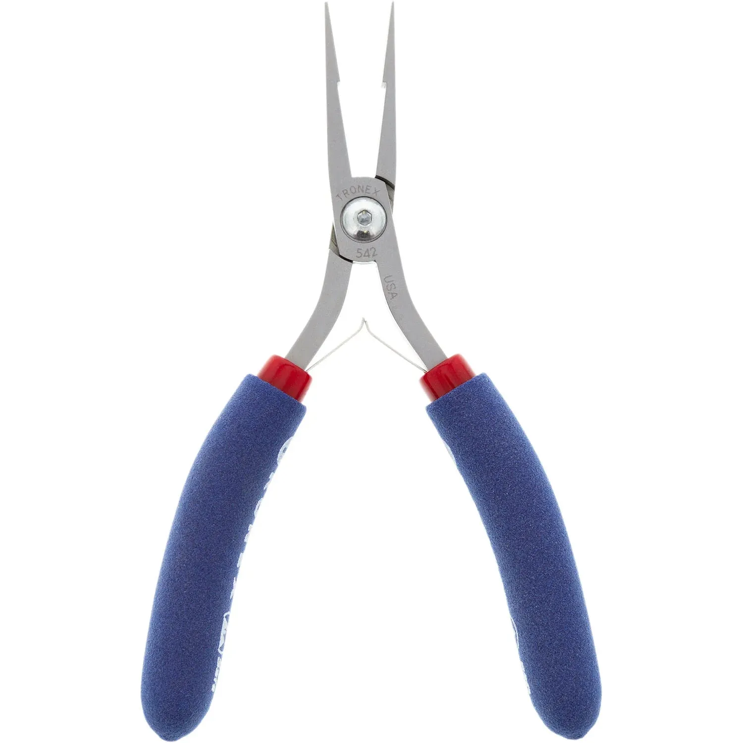 Tronex® P542 Flat Nose Pliers - Long Nose, Wide Tip, Stepped