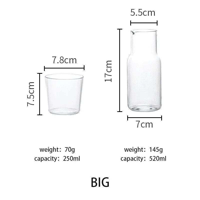 Tumbler Glass Water Carafe Set