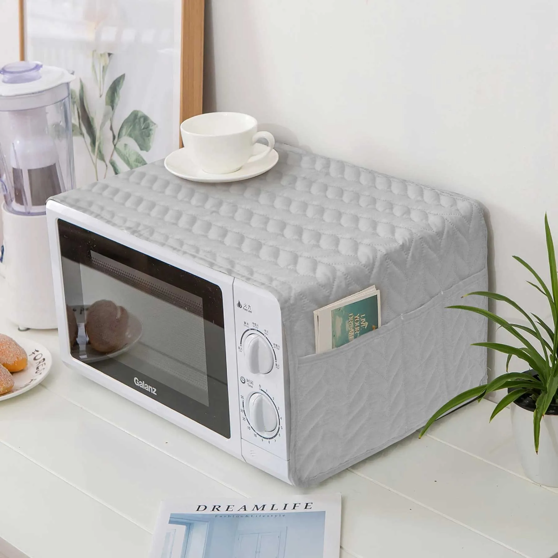 Ultrasonic Microwave Oven Cover Silver