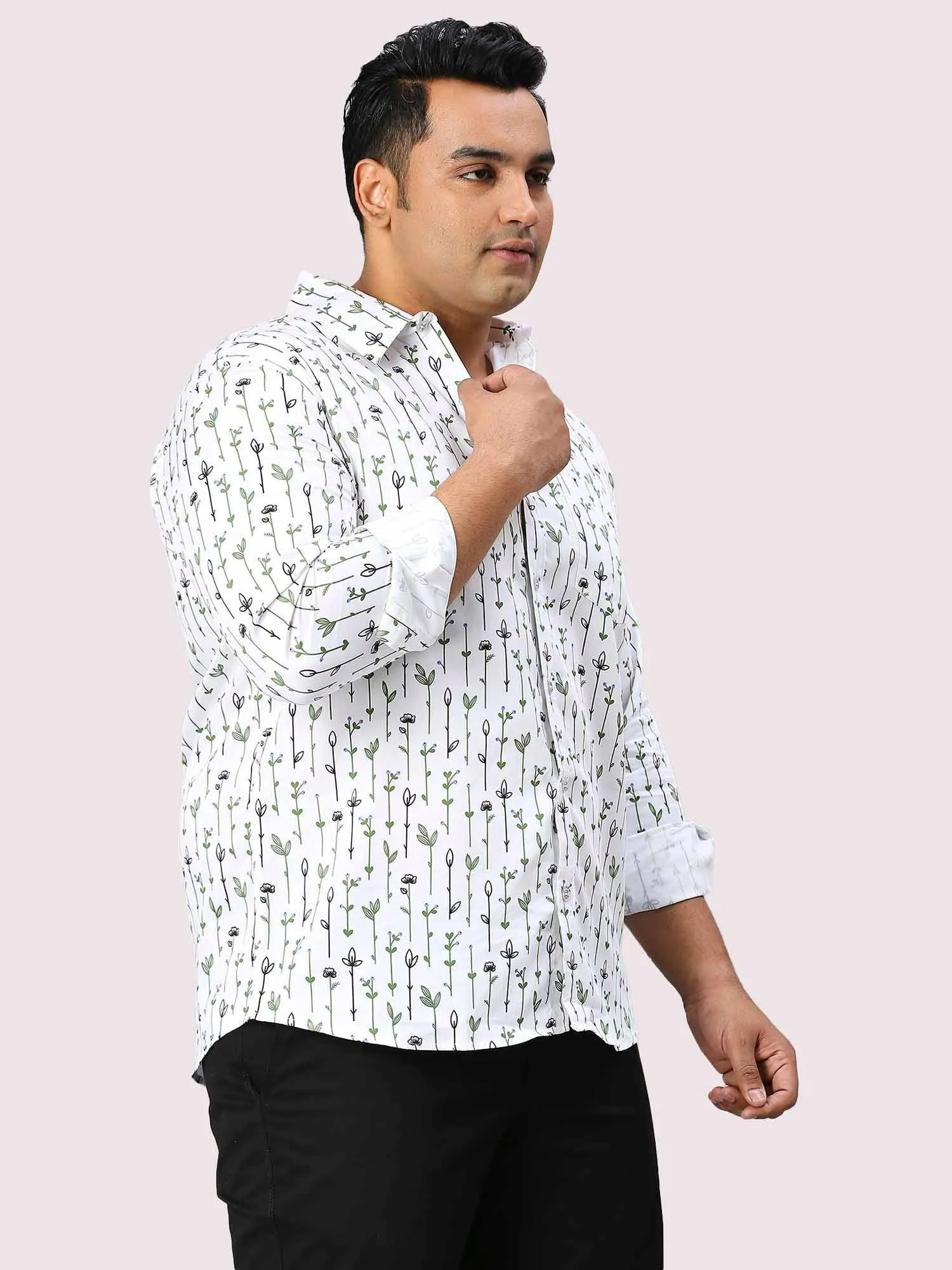 Wands Digital Printed Full Sleeve Shirt Men's Plus Size