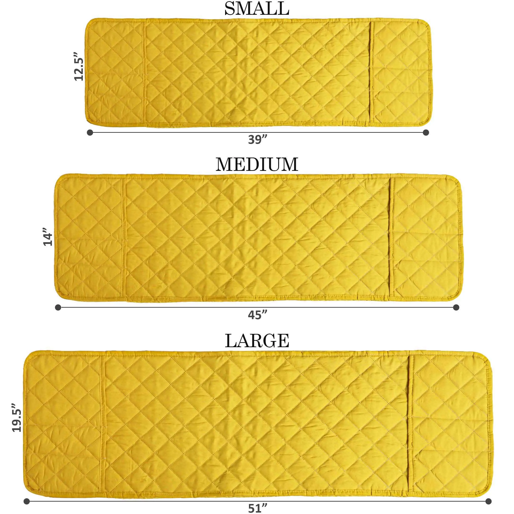 Waterproof Quilted Microwave Oven Cover Mustard