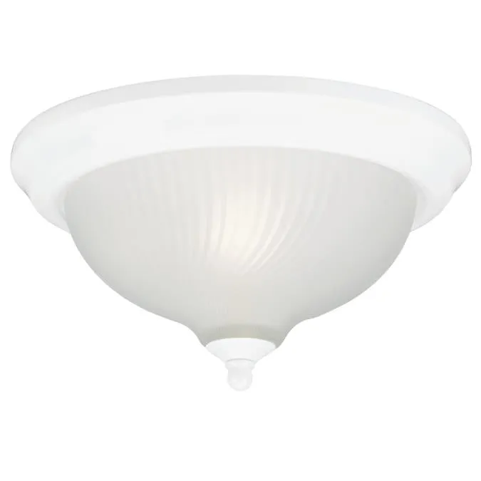 Westinghouse 6430000 2 Light Flush White Finish with Frosted Swirl Glass