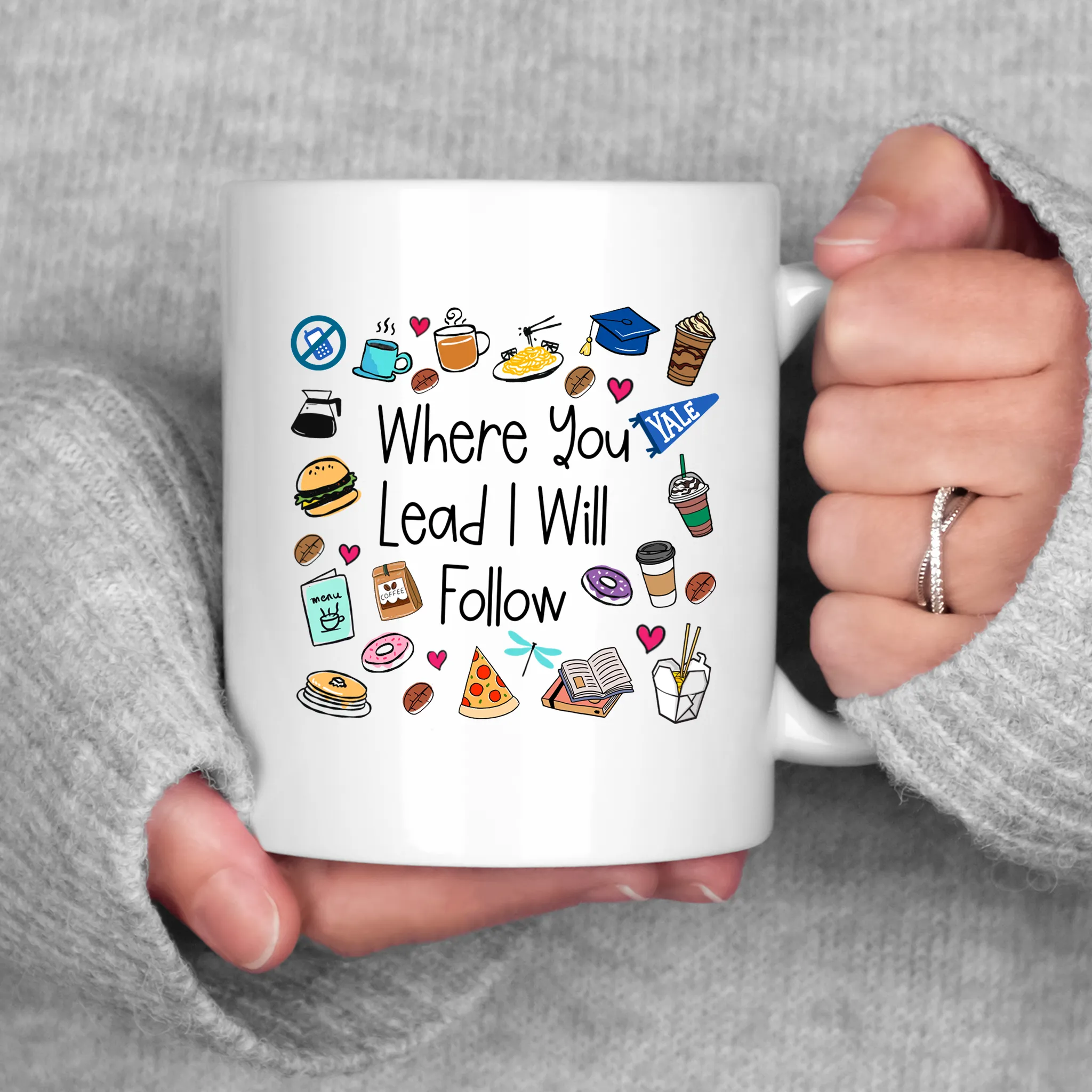 Where You Lead I Will Follow Mug Gilmore Girls Coffee Cup Stars Hollow