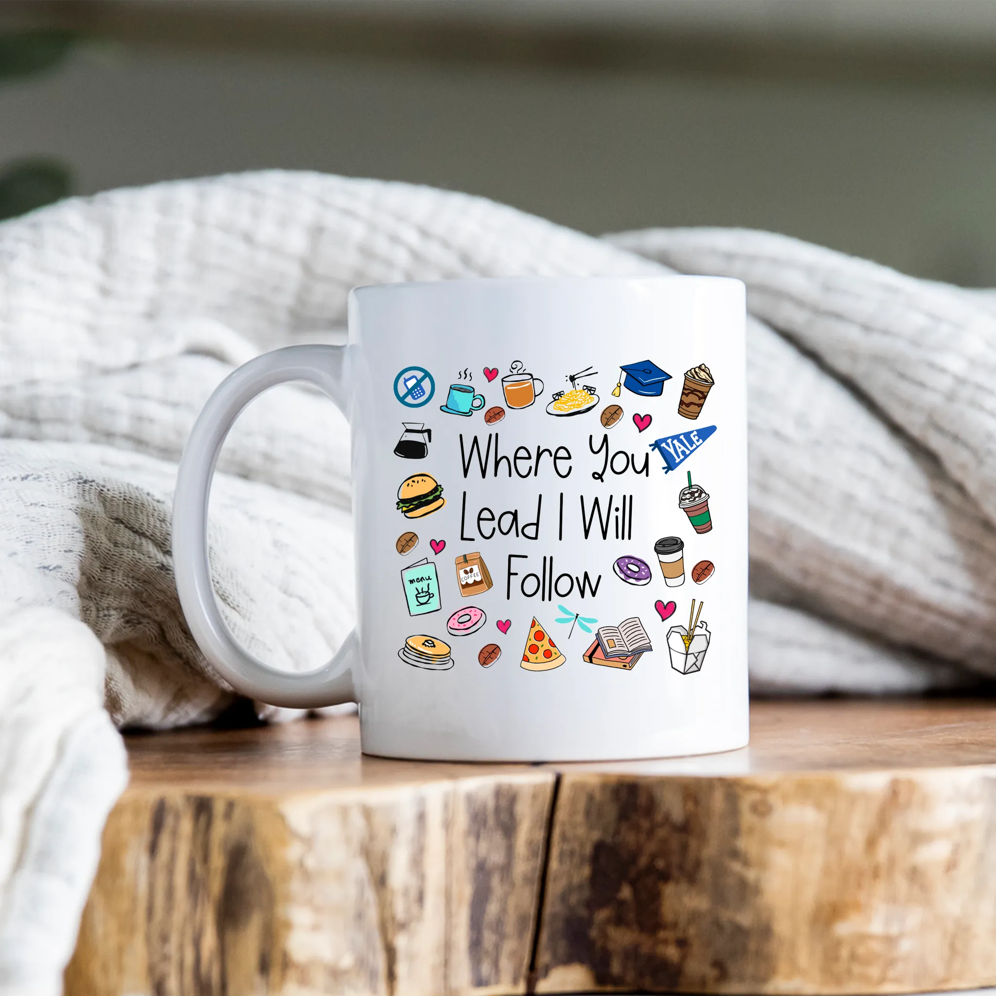 Where You Lead I Will Follow Mug Gilmore Girls Coffee Cup Stars Hollow