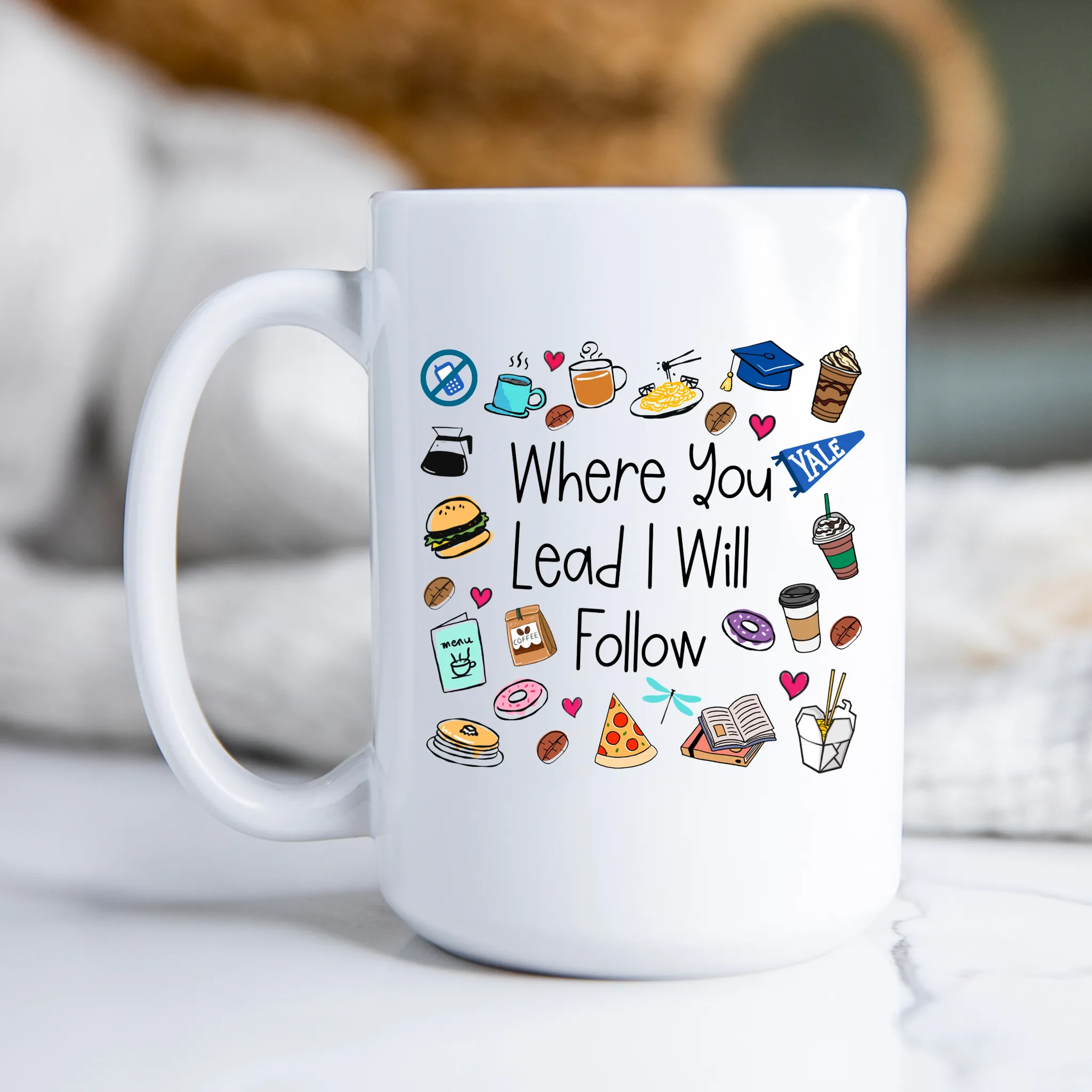 Where You Lead I Will Follow Mug Gilmore Girls Coffee Cup Stars Hollow