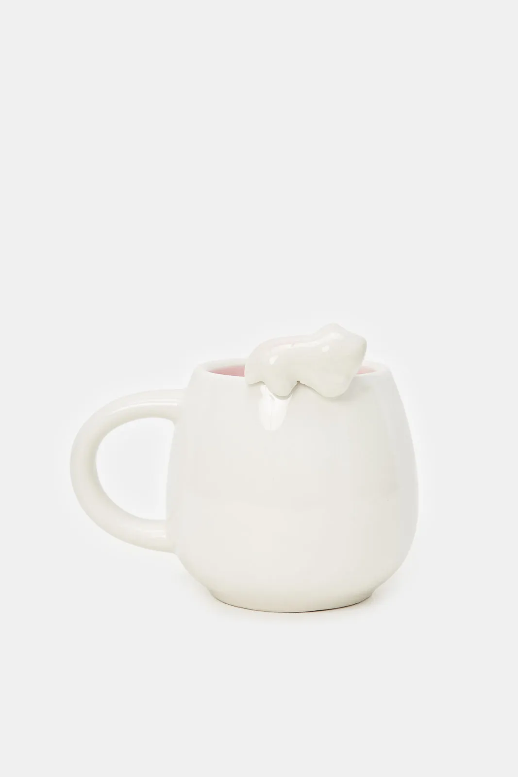 White And Pink Cat Embossed Mug (11oz)