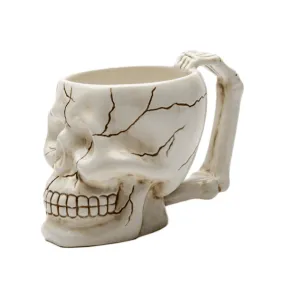 White Ceramic Skull Mug