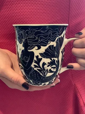 Woodcut Mermaid Mug