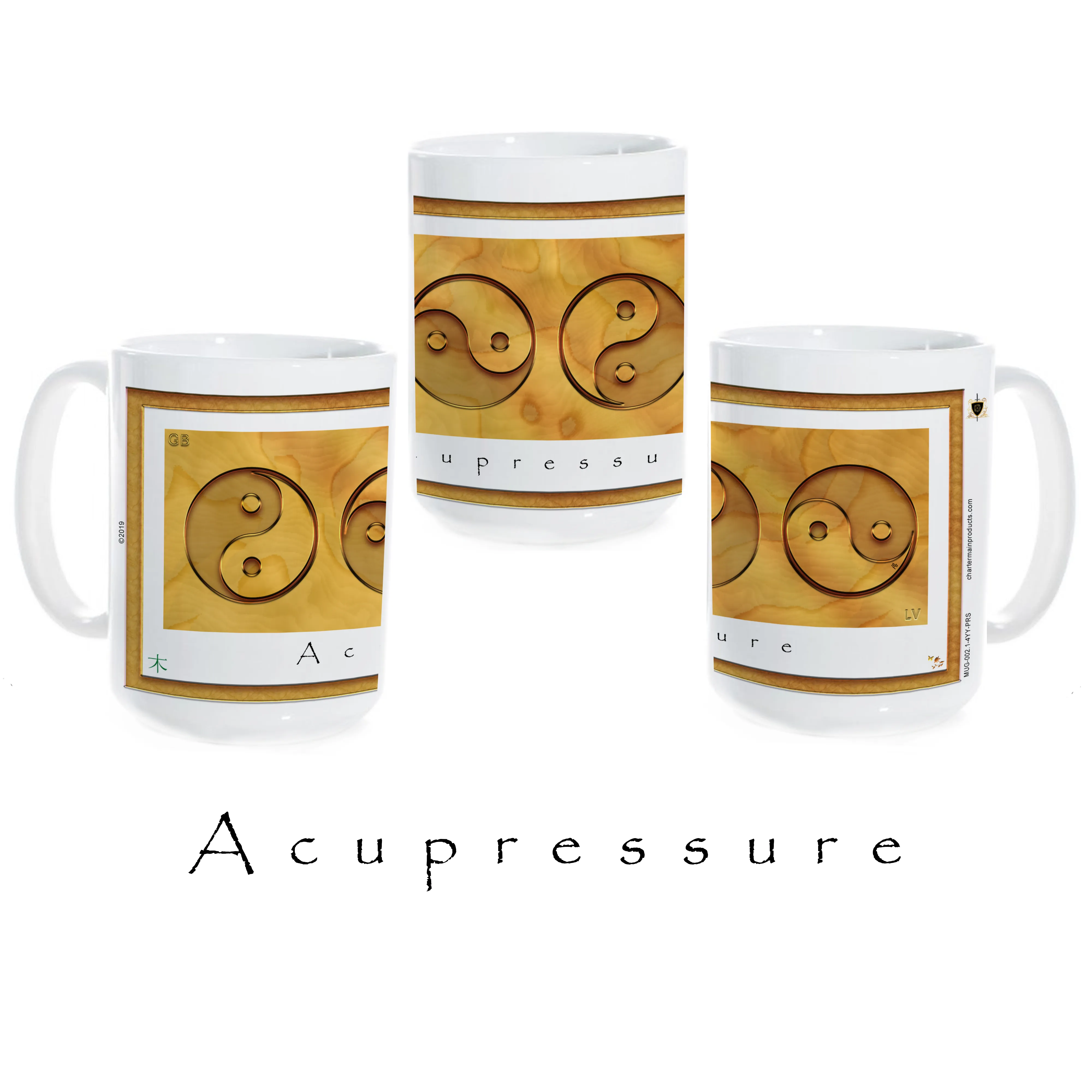 Yin Yang Coffee Mug "Wood" (Acupressure)