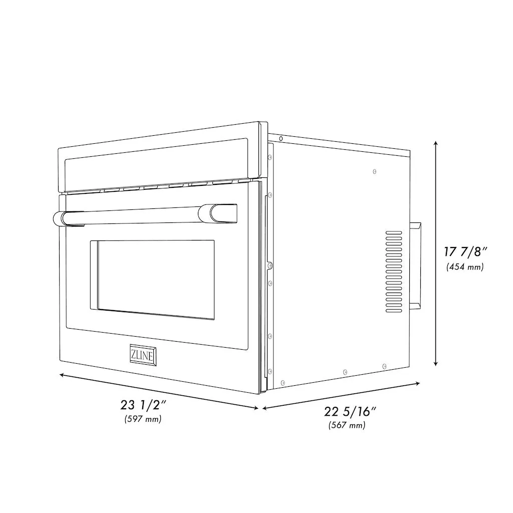 ZLINE 24 in. Stainless Steel Built-in Convection Microwave Oven with Speed and Sensor Cooking (MWO-24)